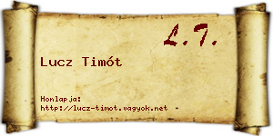 Lucz Timót névjegykártya